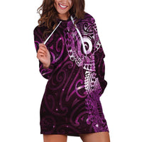 Matariki New Zealand Maori Koru Art Tattoo Hoodie Dress New Year Galaxy Pink Sky Style