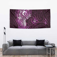 Matariki New Zealand Maori Koru Art Tattoo Tapestry New Year Galaxy Pink Sky Style