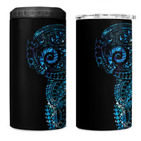 New Zealand Maori Koru Art Traditional Tattoo 4 in 1 Can Cooler Tumbler Paua Shell