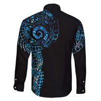 New Zealand Maori Koru Art Traditional Tattoo Family Matching Off Shoulder Short Dress and Hawaiian Shirt Paua Shell