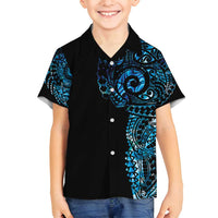 New Zealand Maori Koru Art Traditional Tattoo Family Matching Puletasi and Hawaiian Shirt Paua Shell