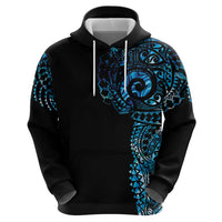 New Zealand Maori Koru Art Traditional Tattoo Hoodie Paua Shell