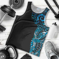 New Zealand Maori Koru Art Traditional Tattoo Men Tank Top Paua Shell
