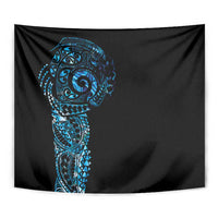 New Zealand Maori Koru Art Traditional Tattoo Tapestry Paua Shell