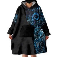 New Zealand Maori Koru Art Traditional Tattoo Wearable Blanket Hoodie Paua Shell LT03 - Polynesian Pride