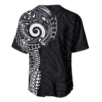 New Zealand Maori Koru Art Traditional Tattoo Baseball Jersey Simple Style