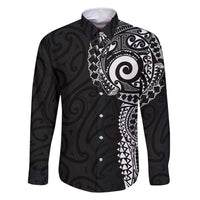 New Zealand Maori Koru Art Traditional Tattoo Family Matching Mermaid Dress and Hawaiian Shirt Simple Style