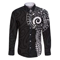New Zealand Maori Koru Art Traditional Tattoo Family Matching Puletasi and Hawaiian Shirt Simple Style