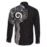 New Zealand Maori Koru Art Traditional Tattoo Family Matching Puletasi and Hawaiian Shirt Simple Style