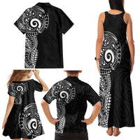 New Zealand Maori Koru Art Traditional Tattoo Family Matching Tank Maxi Dress and Hawaiian Shirt Simple Style