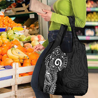 New Zealand Maori Koru Art Traditional Tattoo Grocery Bag Simple Style