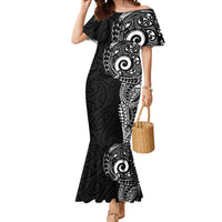 New Zealand Maori Koru Art Traditional Tattoo Mermaid Dress Simple Style