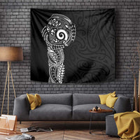New Zealand Maori Koru Art Traditional Tattoo Tapestry Simple Style