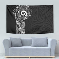 New Zealand Maori Koru Art Traditional Tattoo Tapestry Simple Style