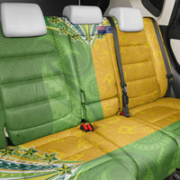 Cook Islands Language Week Back Car Seat Cover Tatau Pattern and Rarotongan Alphabet - Polynesian Pride