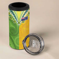 Cook Islands Language Week 4 in 1 Can Cooler Tumbler Tatau Pattern and Rarotongan Alphabet - Polynesian Pride