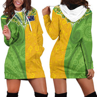 Cook Islands Language Week Hoodie Dress Tatau Pattern and Rarotongan Alphabet - Polynesian Pride