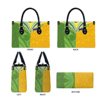 Cook Islands Language Week Leather Bag Tatau Pattern and Rarotongan Alphabet LT03 - Polynesian Pride