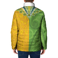 Cook Islands Language Week Padded Jacket Tatau Pattern and Rarotongan Alphabet - Polynesian Pride