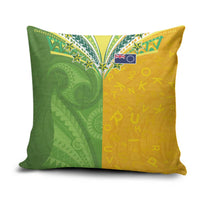 Cook Islands Language Week Pillow Cover Tatau Pattern and Rarotongan Alphabet - Polynesian Pride