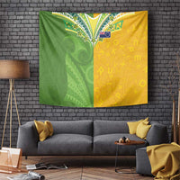 Cook Islands Language Week Tapestry Tatau Pattern and Rarotongan Alphabet - Polynesian Pride
