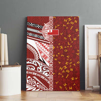 Tonga Language Week Canvas Wall Art Ngatu Pattern and Tongan Alphabet - Polynesian Pride