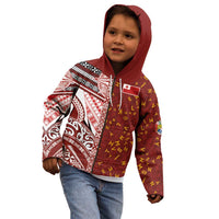 Tonga Language Week Kid Hoodie Ngatu Pattern and Tongan Alphabet - Polynesian Pride