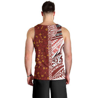 Tonga Language Week Men Tank Top Ngatu Pattern and Tongan Alphabet - Polynesian Pride