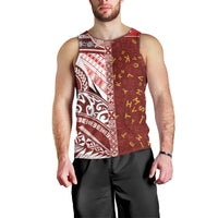 Tonga Language Week Men Tank Top Ngatu Pattern and Tongan Alphabet - Polynesian Pride