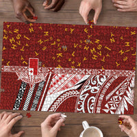 Tonga Language Week Puzzle Ngatu Pattern and Tongan Alphabet LT03 - Polynesian Pride