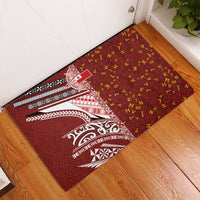 Tonga Language Week Rubber Doormat Ngatu Pattern and Tongan Alphabet LT03 - Polynesian Pride