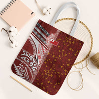 Tonga Language Week Tote Bag Ngatu Pattern and Tongan Alphabet - Polynesian Pride