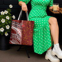 Tonga Language Week Tote Bag Ngatu Pattern and Tongan Alphabet - Polynesian Pride