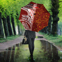 Tonga Language Week Umbrella Ngatu Pattern and Tongan Alphabet LT03 - Polynesian Pride