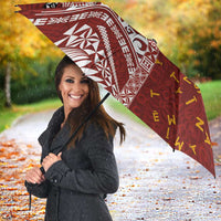 Tonga Language Week Umbrella Ngatu Pattern and Tongan Alphabet LT03 - Polynesian Pride