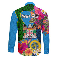 Personalised Malampa Fiji Day Family Matching Puletasi Dress and Hawaiian Shirt Tropical Plants Mix Polynesian and Tapa Pattern LT03 - Polynesian Pride