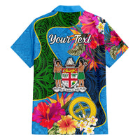 Personalised Malampa Fiji Day Kid Hawaiian Shirt Tropical Plants Mix Polynesian and Tapa Pattern LT03 - Polynesian Pride