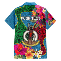 Personalised Sanma Day Family Matching Long Sleeve Bodycon Dress and Hawaiian Shirt Proud To Be A Ni-Van Beauty Pacific Flower LT03 - Polynesian Pride