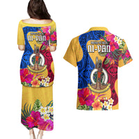 Torba Day Couples Matching Puletasi Dress and Hawaiian Shirt Proud To Be A Ni-Van Beauty Pacific Flower LT03 - Polynesian Pride