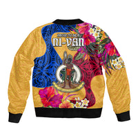 Torba Day Sleeve Zip Bomber Jacket Proud To Be A Ni-Van Beauty Pacific Flower LT03 - Polynesian Pride