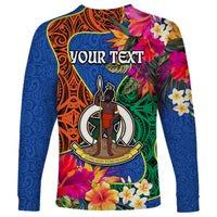 Personalised Tafea Day Long Sleeve Shirt Proud To Be A Ni-Van Beauty Pacific Flower LT03 - Polynesian Pride