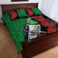 New Zealand Kereru And Pohutukawa Quilt Bed Set Maori Tribal Tattoo
