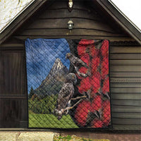 New Zealand Kea And Pohutukawa Quilt With The Mountain Landscape LT03 - Polynesian Pride