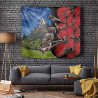 New Zealand Kea And Pohutukawa Tapestry With The Mountain Landscape LT03 - Polynesian Pride