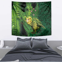 New Zealand Kkp Tapestry Silver Fern with Close up of Green Fern Leaves and Maori Tattoo LT03 - Polynesian Pride