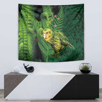 New Zealand Kkp Tapestry Silver Fern with Close up of Green Fern Leaves and Maori Tattoo LT03 - Polynesian Pride