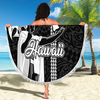 Hawaii Lanai Island Beach Blanket Hawaiian King and Kakau Symbols Abstract Shoulder Tattoo LT03 - Wonder Print Shop