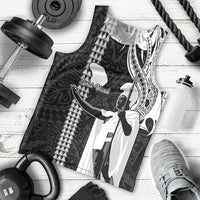 Custom Hawaii Lanai Island Men Tank Top Hawaiian King and Kakau Symbols Abstract Shoulder Tattoo LT03 Black - Polynesian Pride