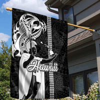 Hawaii Molokai Island Garden Flag Hawaiian King and Kakau Symbols Abstract Shoulder Tattoo LT03 - Polynesian Pride