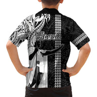 Hawaii Molokai Island Hawaiian Shirt Hawaiian King and Kakau Symbols Abstract Shoulder Tattoo LT03 - Polynesian Pride